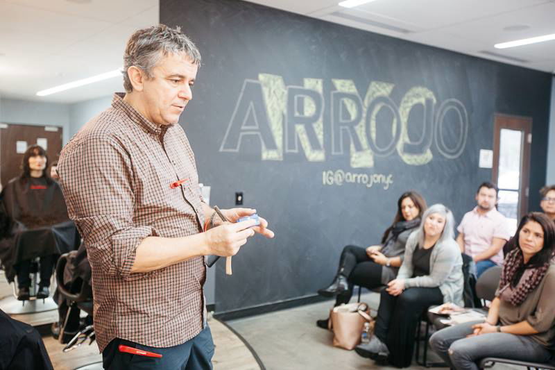 Nick Arrojo speaking to students. Photo by Nicholas Wray