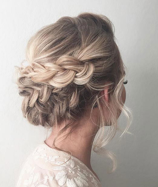 Prom hair - romantic braided updo